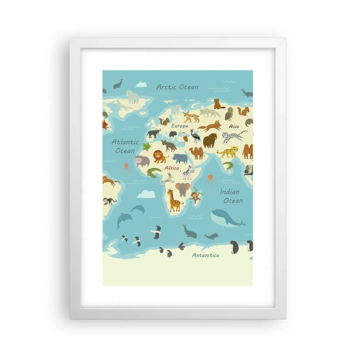 Poster in een witte lijst - Goede buren - 30x40 cm