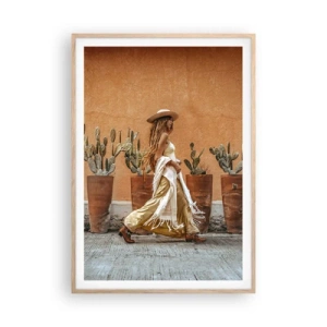 Een poster in een licht eiken lijst - Hippie-stijl - 70x100 cm