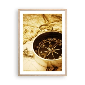 Een poster in een licht eiken lijst - Oost of west? - 50x70 cm