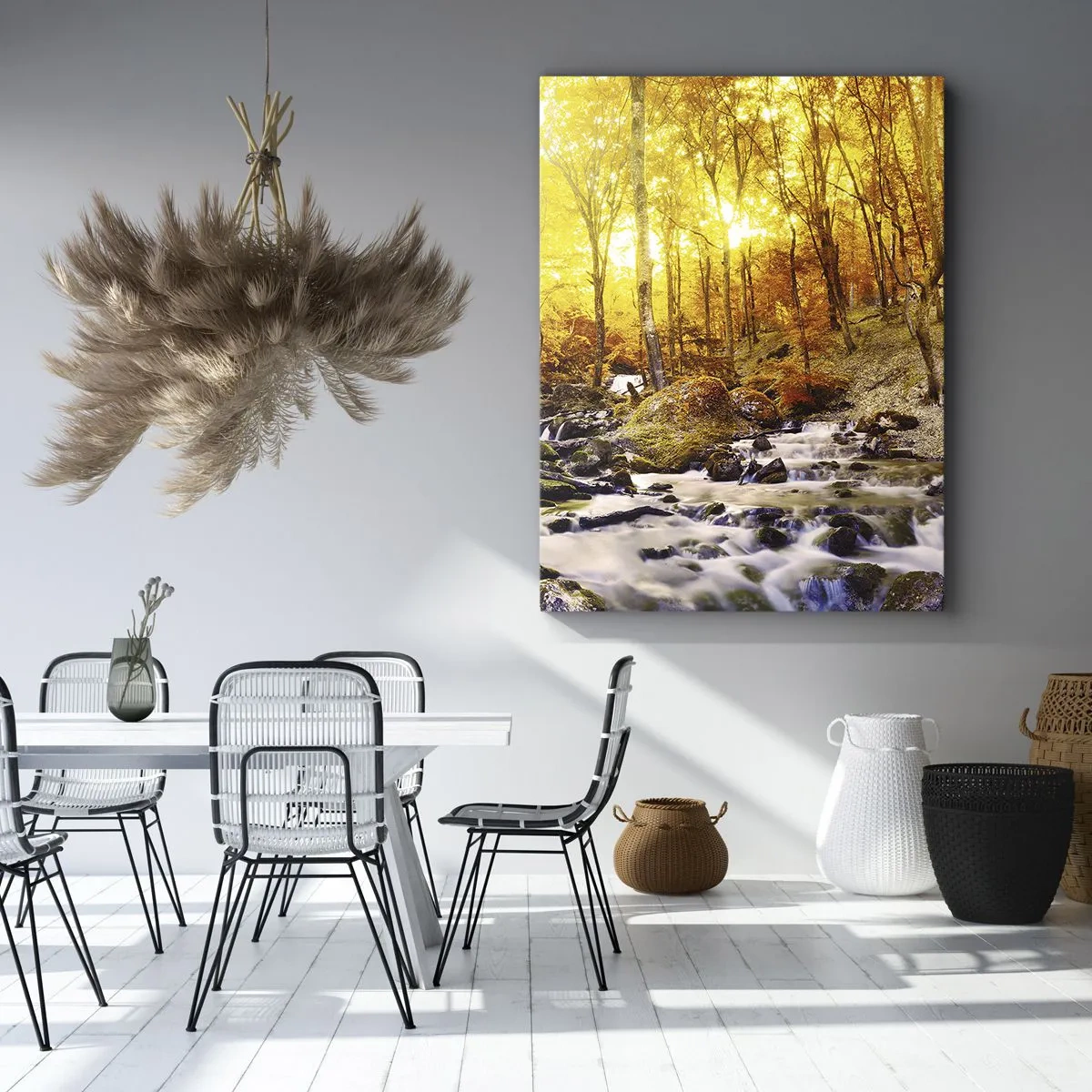 Schilderen op canvas - Stenen gezet in goud en platina - 80x120 cm