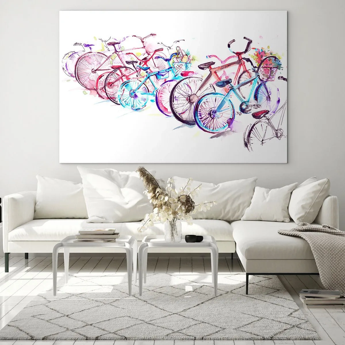 Schilderen op glas - Congres van de Antymoto-club - 100x70 cm