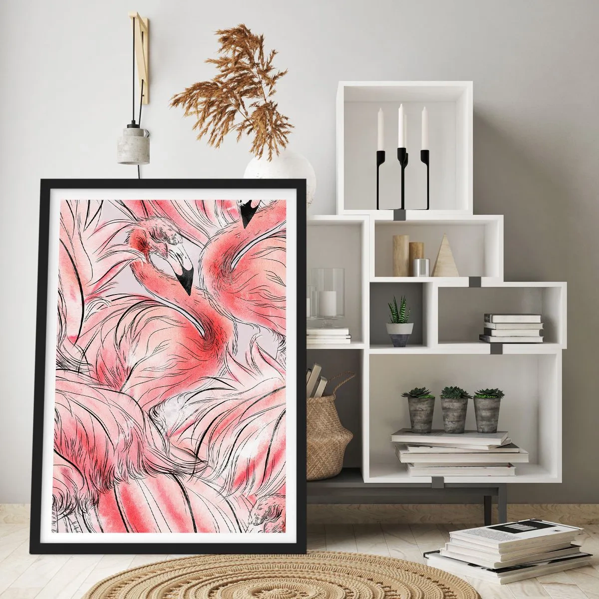 Poster in een zwarte lijst - Vogelcorps de ballet - 70x100 cm