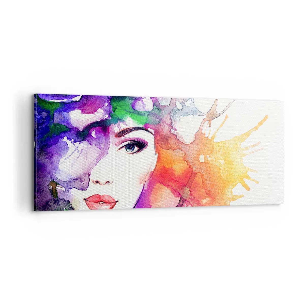 Schilderen op canvas - Met hoofd in de wolken - 100x40 cm