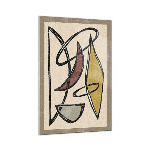 Schilderen op glas - Verticale en horizontale lijnen - 70x100 cm