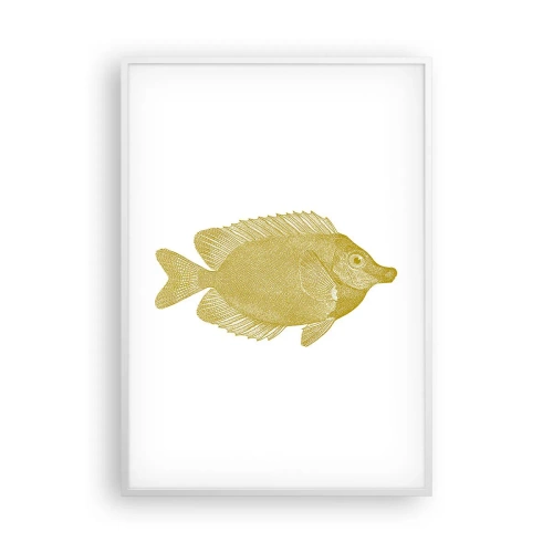 Poster in een witte lijst - Vis en dat is het - 70x100 cm