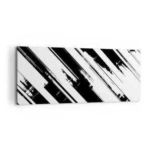 Schilderen op canvas - Een intense en dynamische compositie - 100x40 cm