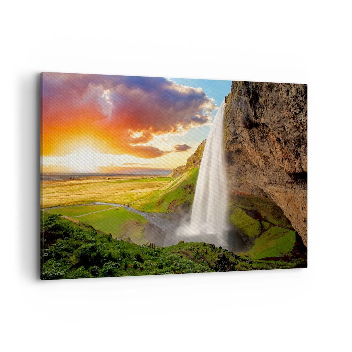 Schilderen op canvas - De volheid van de IJslandse zomer - 120x80 cm