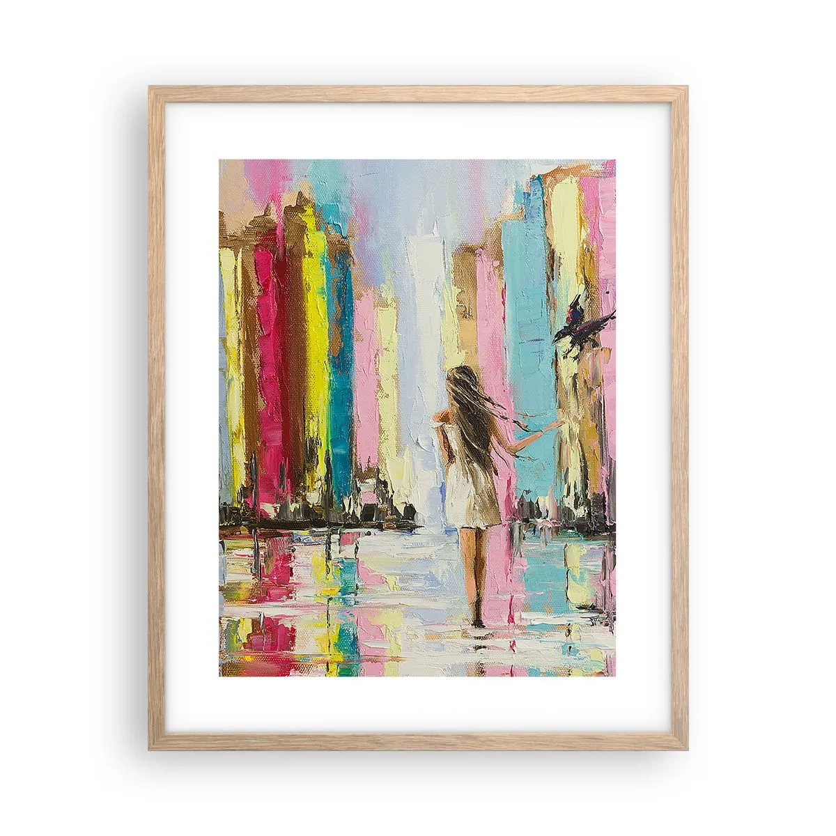 Een poster in een licht eiken lijst - Volg mij - 40x50 cm