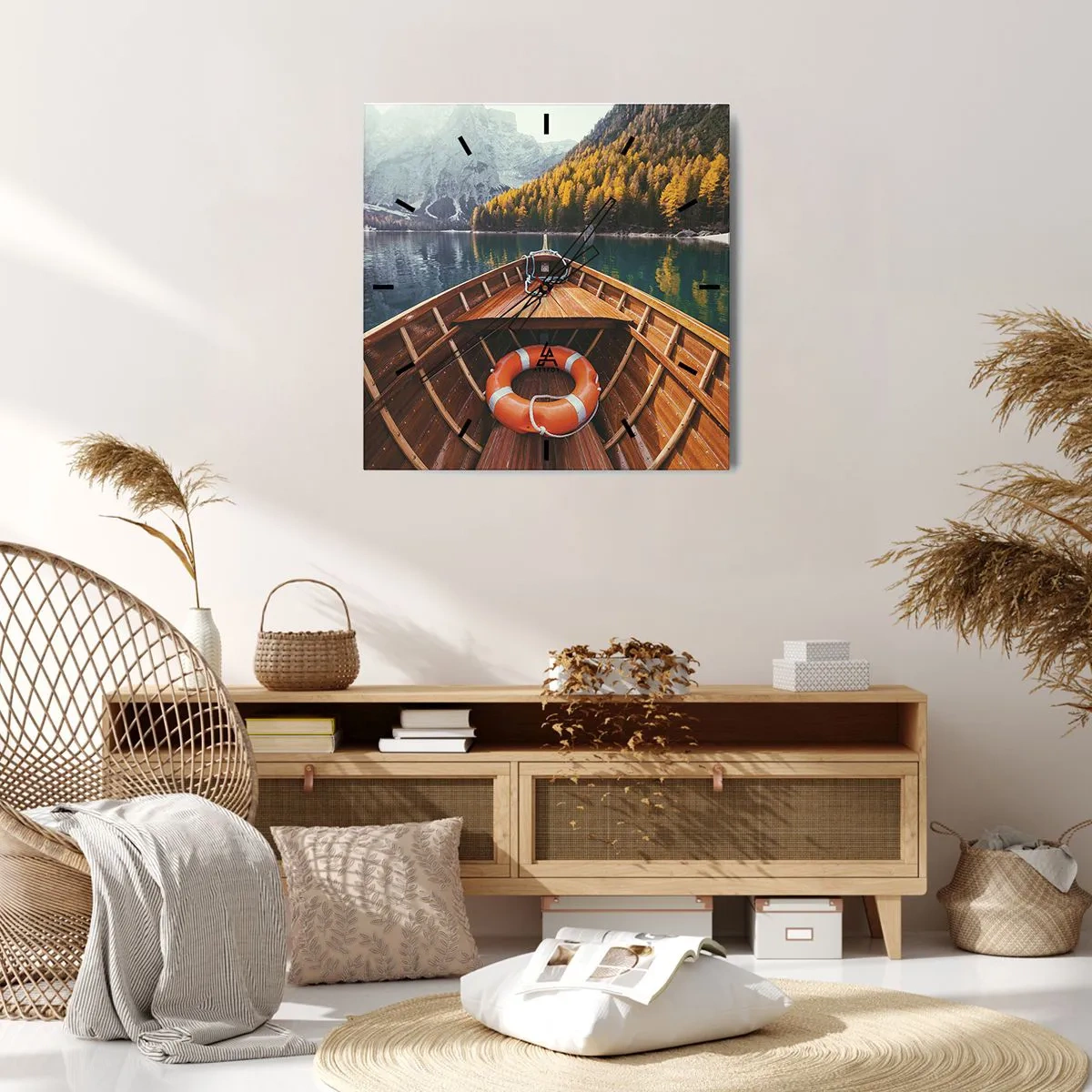 Wandklok - Klok - Bergtocht - 30x30 cm