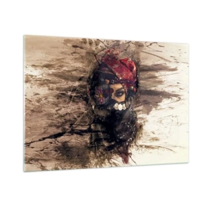 Schilderen op glas - Op zijn zachtst gezegd verontrustend - 100x70 cm