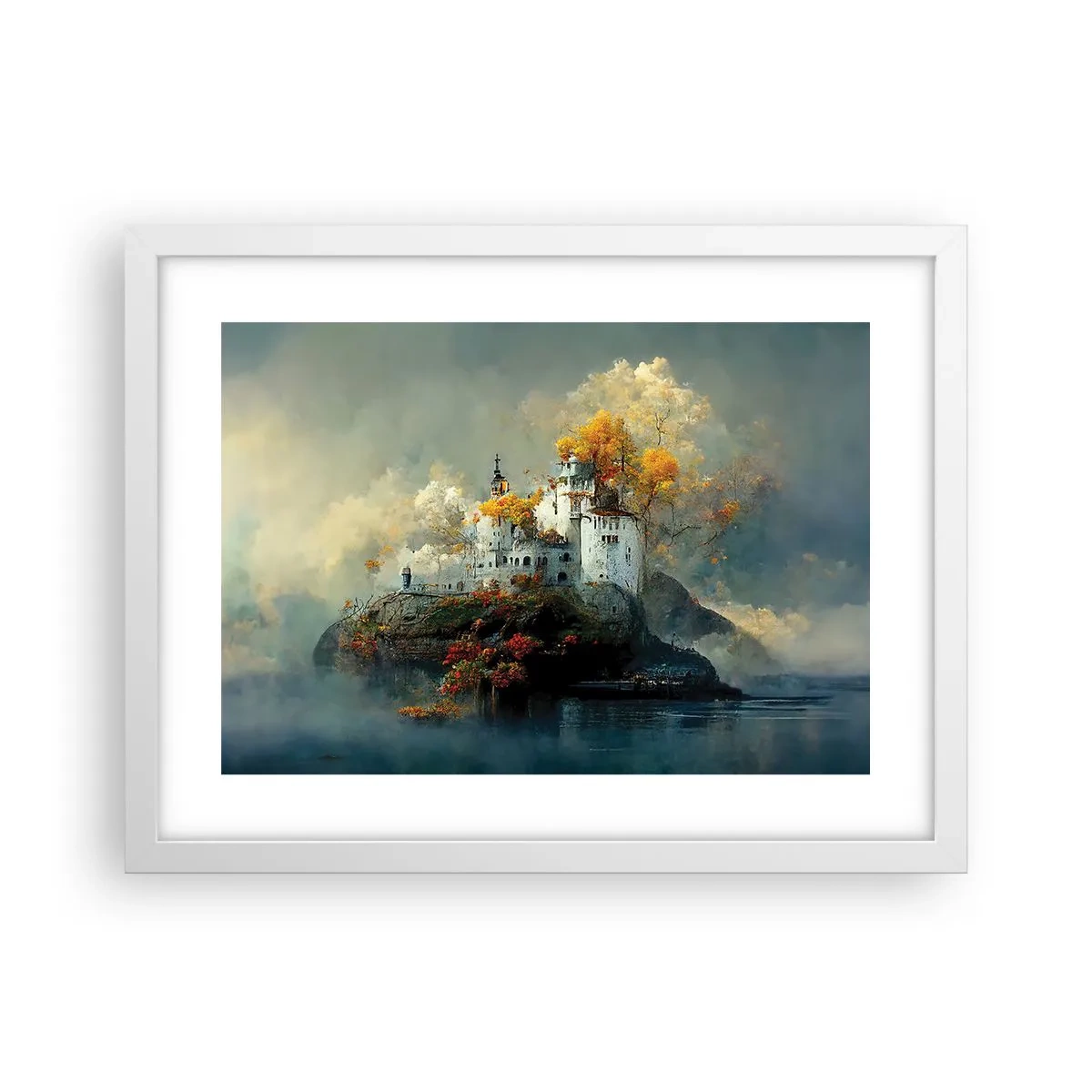 Poster in een witte lijst - Het begin van een romantisch verhaal - 40x30 cm