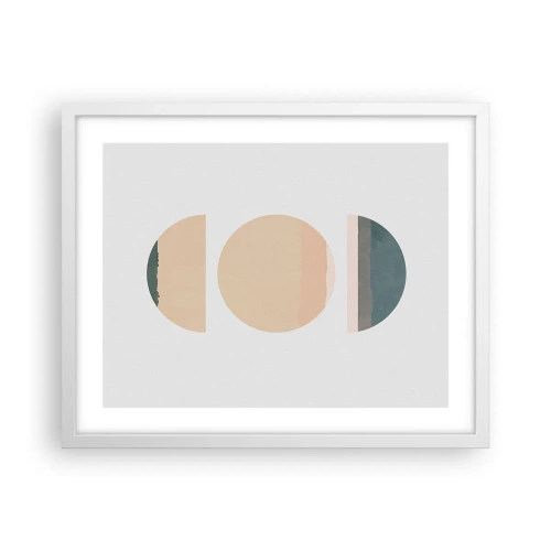 Poster in een witte lijst - Een Wiel achter een andere - 50x40 cm