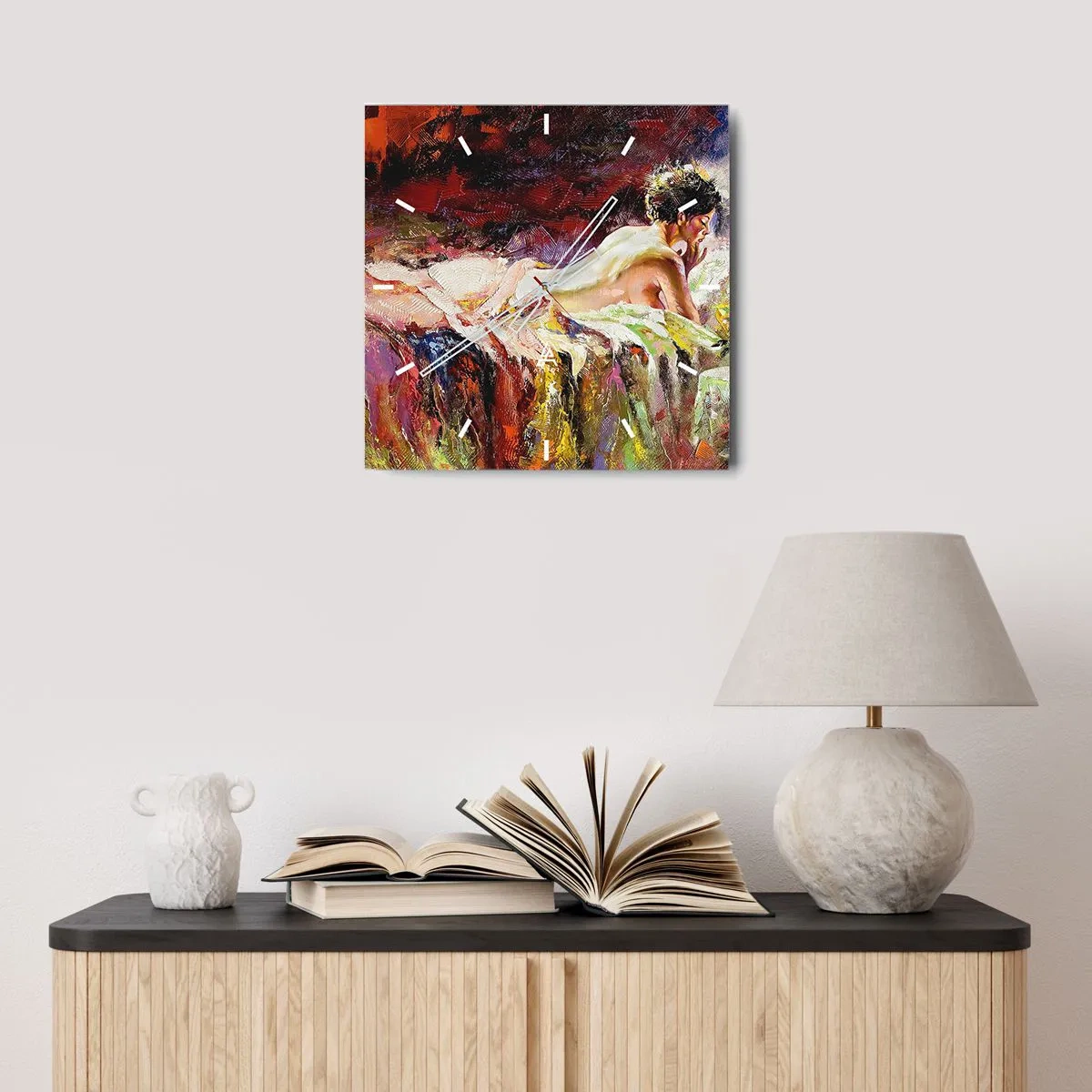 Wandklok - Klok - Venus in gedachten - 40x40 cm