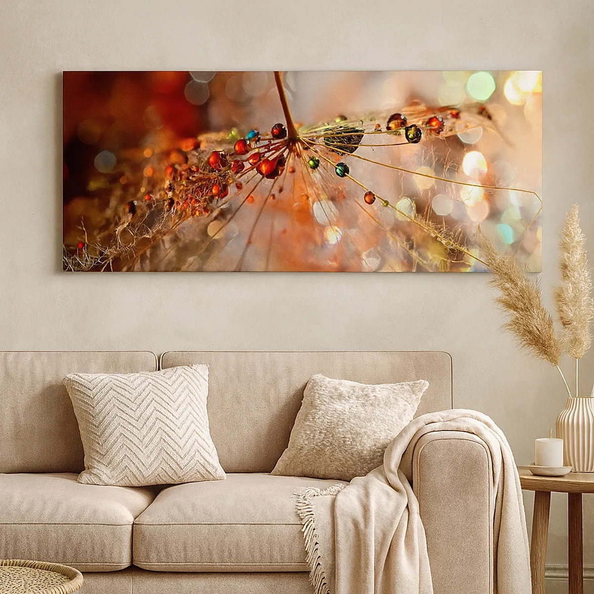 Schilderen op canvas - Geregen op een spinnendraad - 30x30 cm