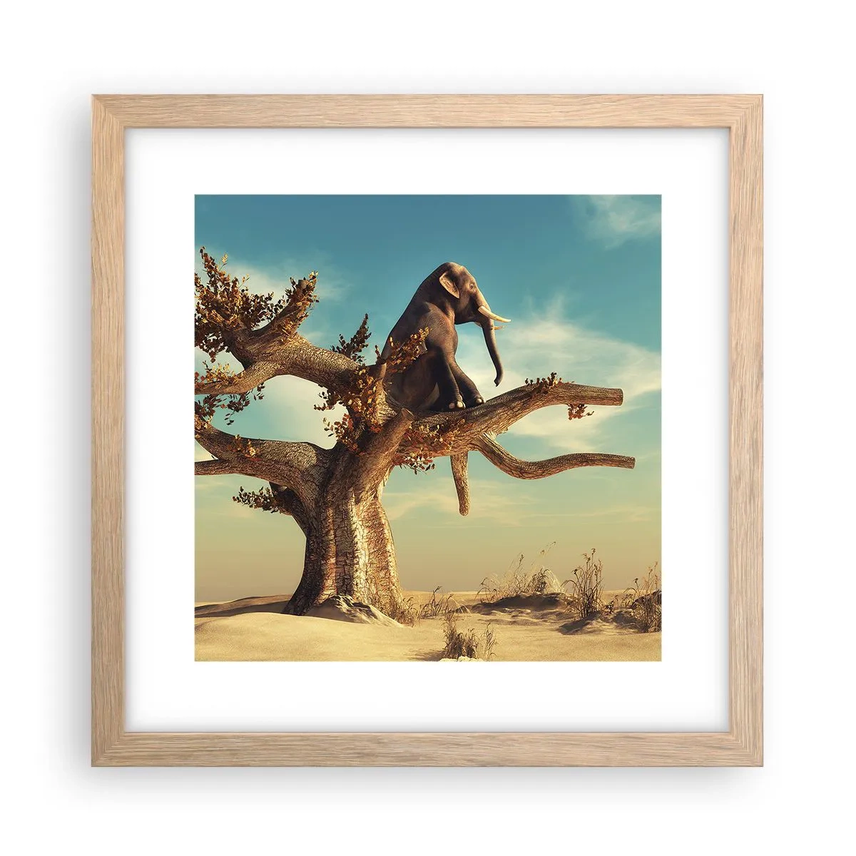 Een poster in een licht eiken lijst - Een nieuw gezichtspunt - 30x30 cm