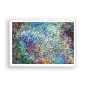 Poster in een witte lijst - Het is niet zo eenvoudig - 100x70 cm