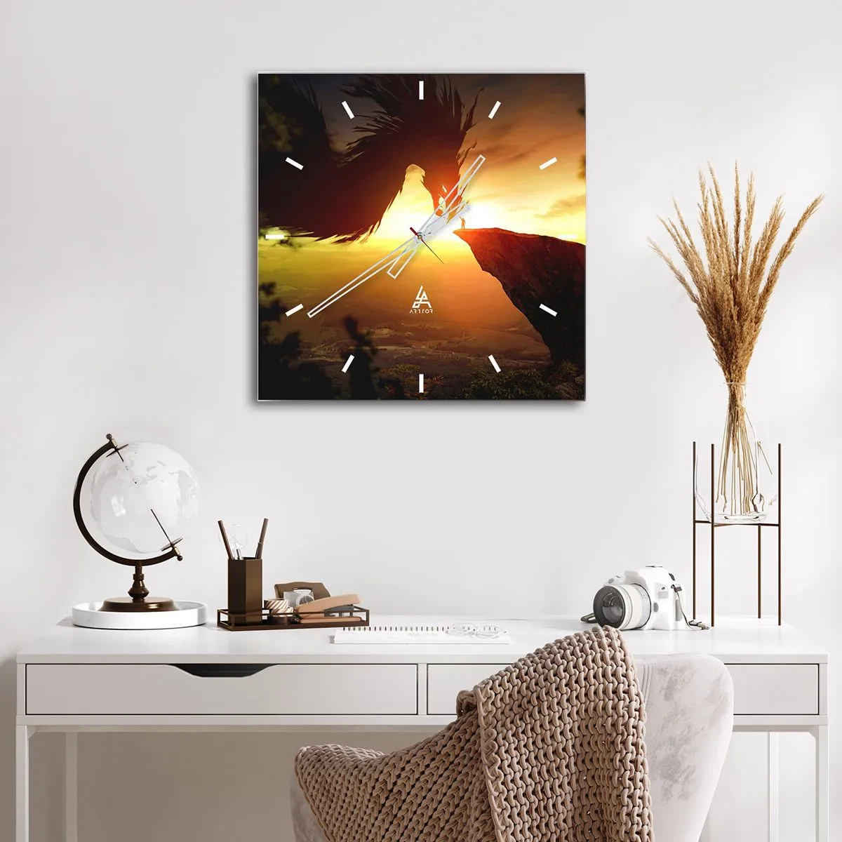 Wandklok - Klok - Drakendoder - 30x30 cm