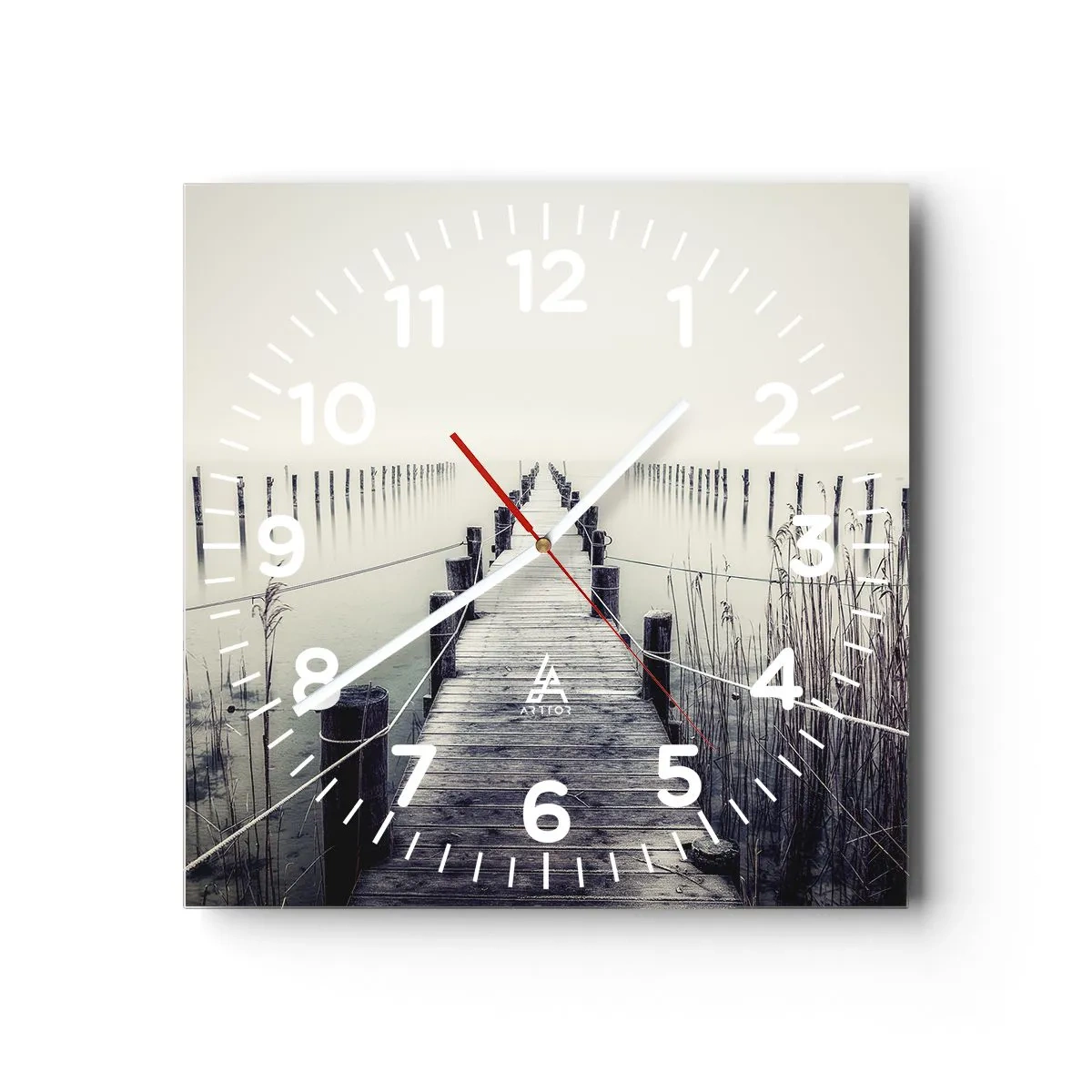 Wandklok - Klok - Dompel jezelf onder in vrede - 40x40 cm