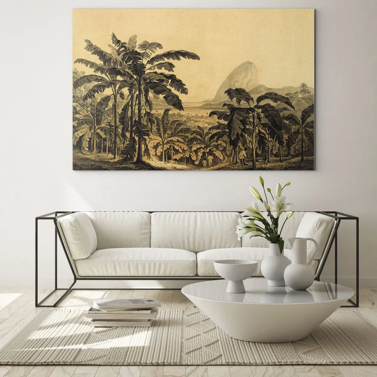 Schilderen op glas - in een koloniaal klimaat - 70x50 cm