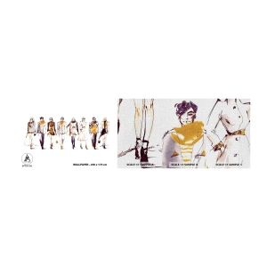Fotobehang Monster Premium Canvas - Casual chic, casual elegantie - Vrouw, Model, Mode - 100x30 cm