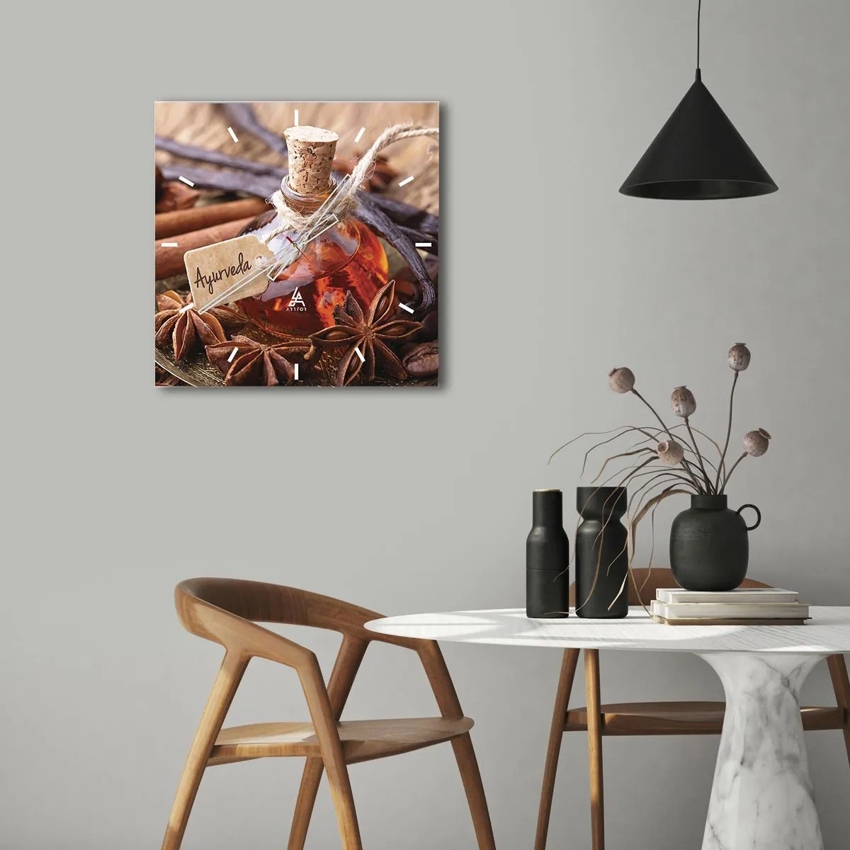 Wandklok - Klok - Naar de eenheid van lichaam en geest - 30x30 cm