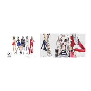 Fotobehang Monster Premium Canvas - Elke week Fashion Week - Vrouw, Mode, Model - 100x30 cm