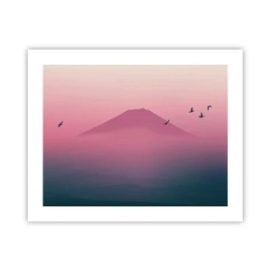 Poster - Wandelaars boven de wolken - 50x40 cm