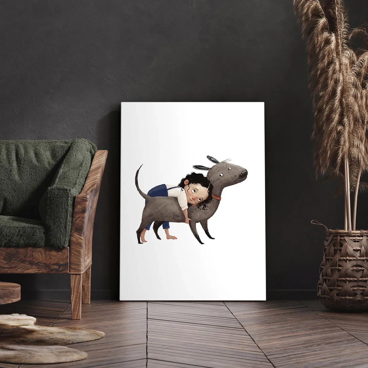 Schilderen op canvas - Beste vrienden - 50x70 cm