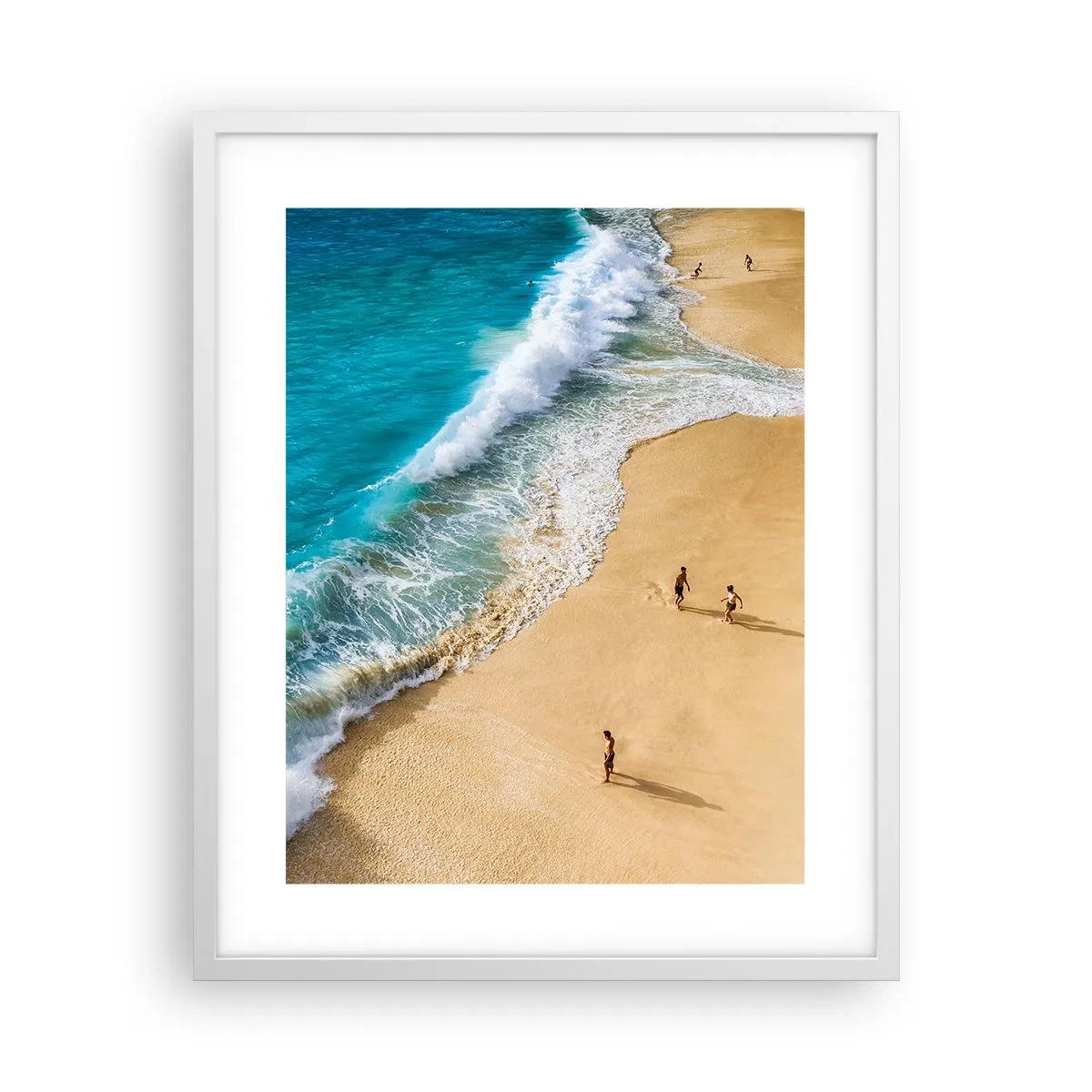 Poster in een witte lijst - En dan de zon, het strand… - 40x50 cm