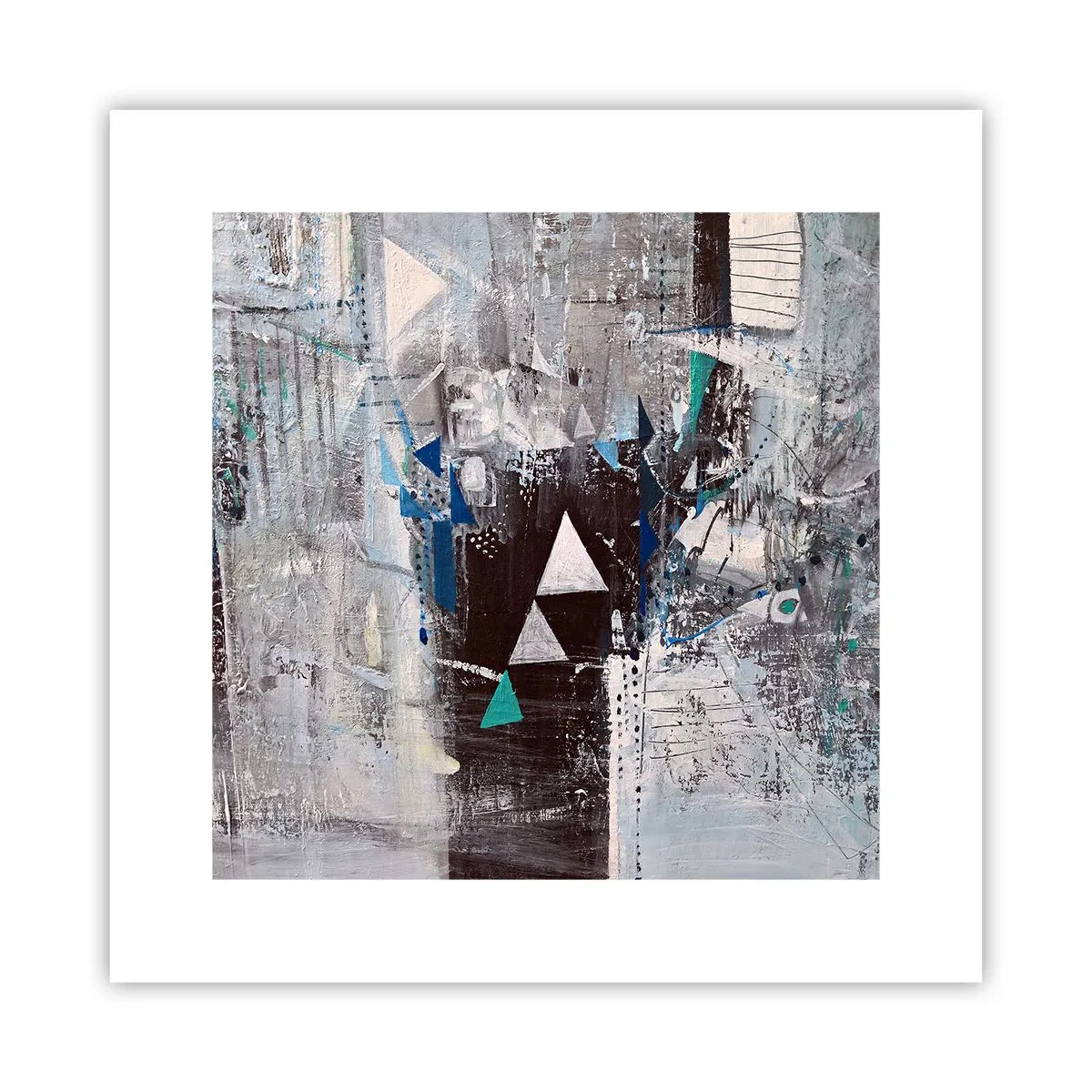 Poster - Overschrijvende volgorde van driehoeken - 30x30 cm