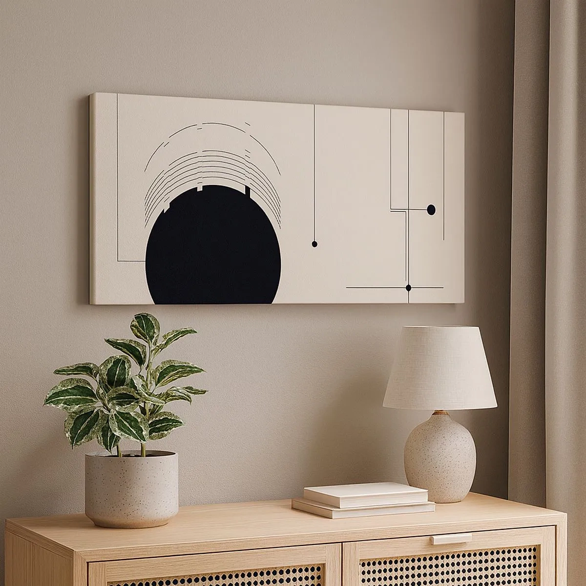 Schilderen op canvas - Een flexibele en dynamische compositie - 100x40 cm