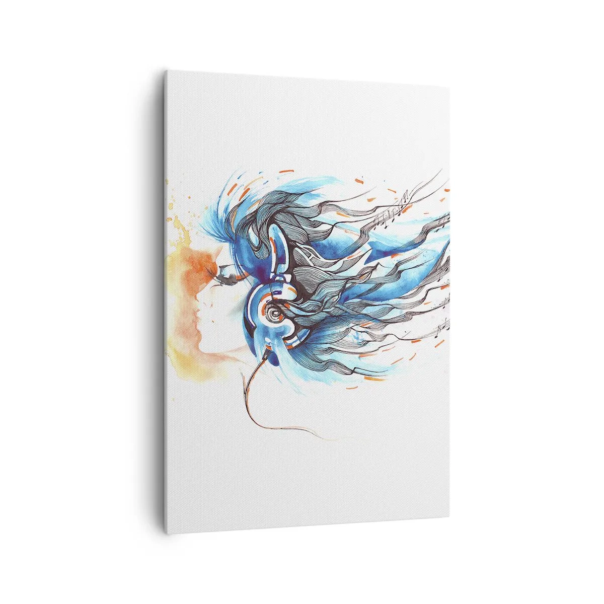 Schilderen op canvas - Laat de muziek spelen - 70x100 cm