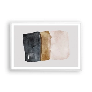 Poster in een witte lijst - De samenstelling van de kleuren van de aarde - 91x61 cm