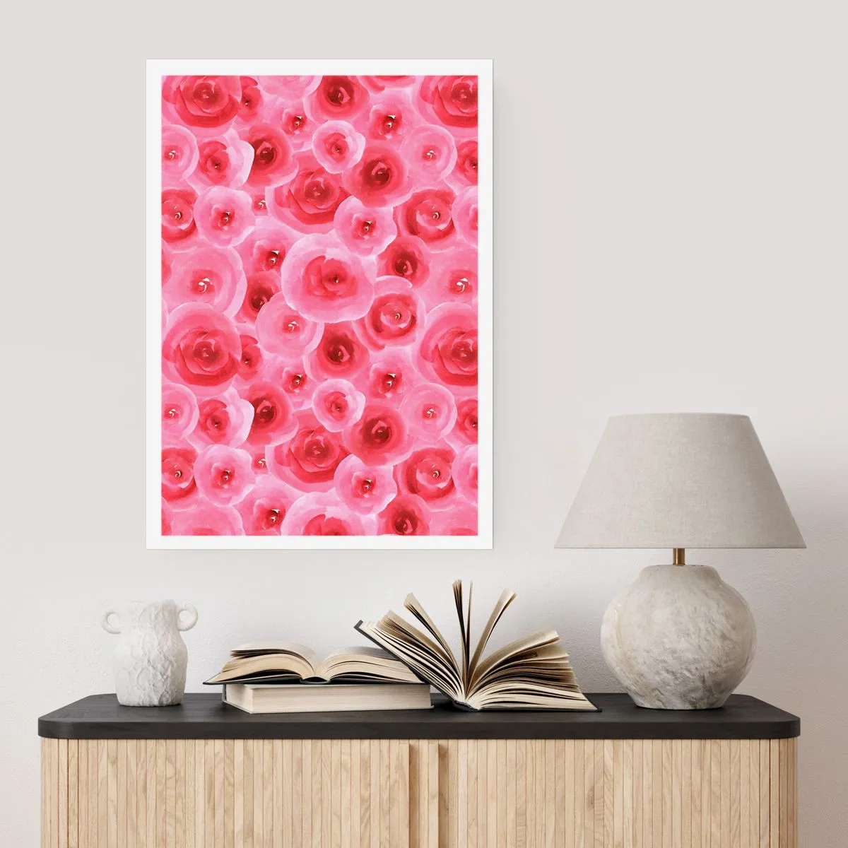 Poster - Rozen onder en boven - 70x100 cm