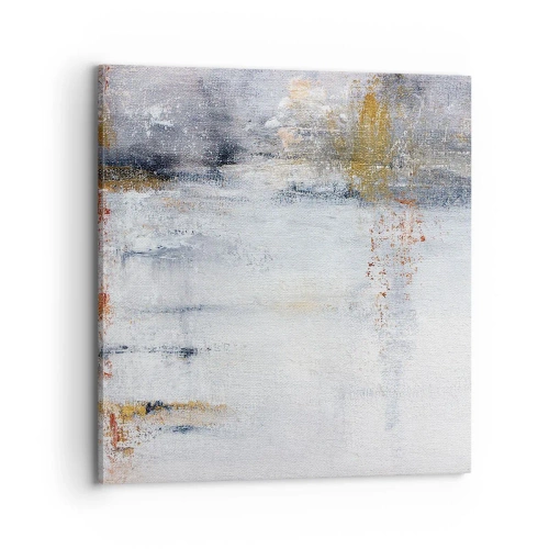 Schilderen op canvas - Achter de luchtgordijn - 70x70 cm