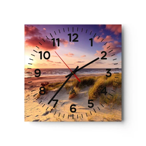 Wandklok - Klok - De lucht ruikt al in de zomer - 40x40 cm