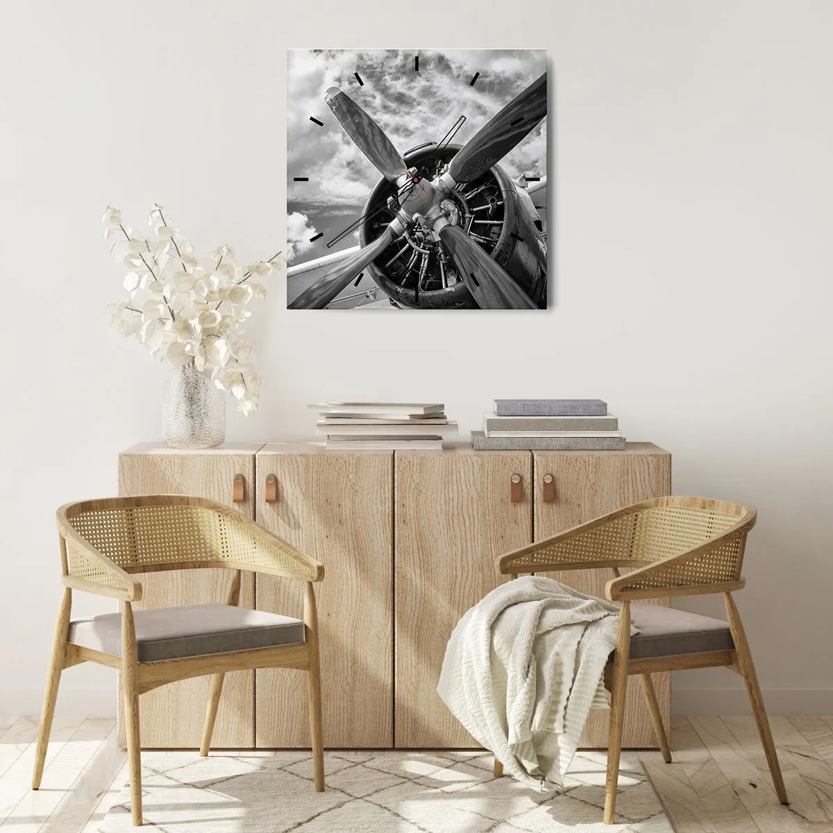 Wandklok - Klok - Veroveraar van de lucht - 30x30 cm