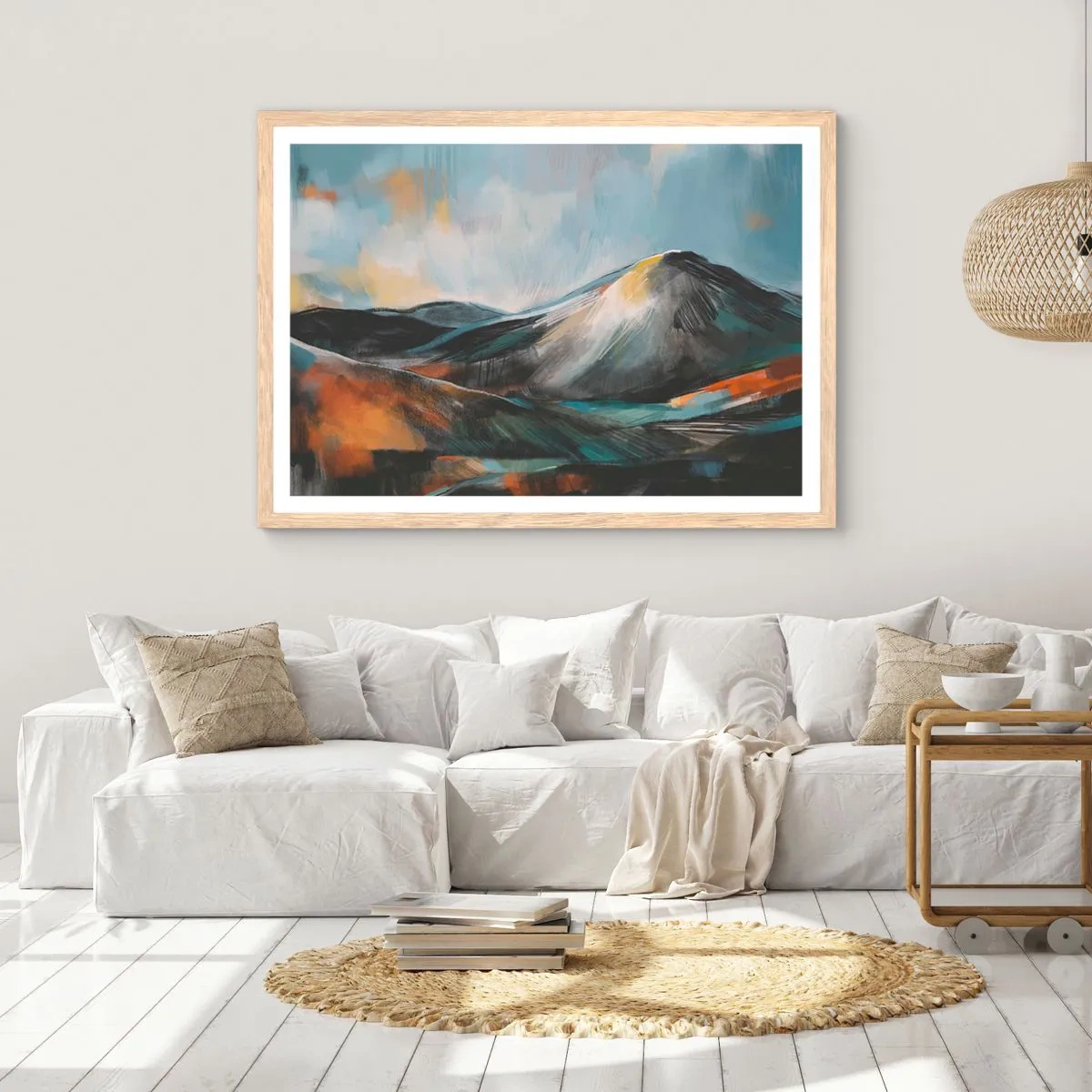 Een poster in een licht eiken lijst - Ruw en prachtig - 50x40 cm