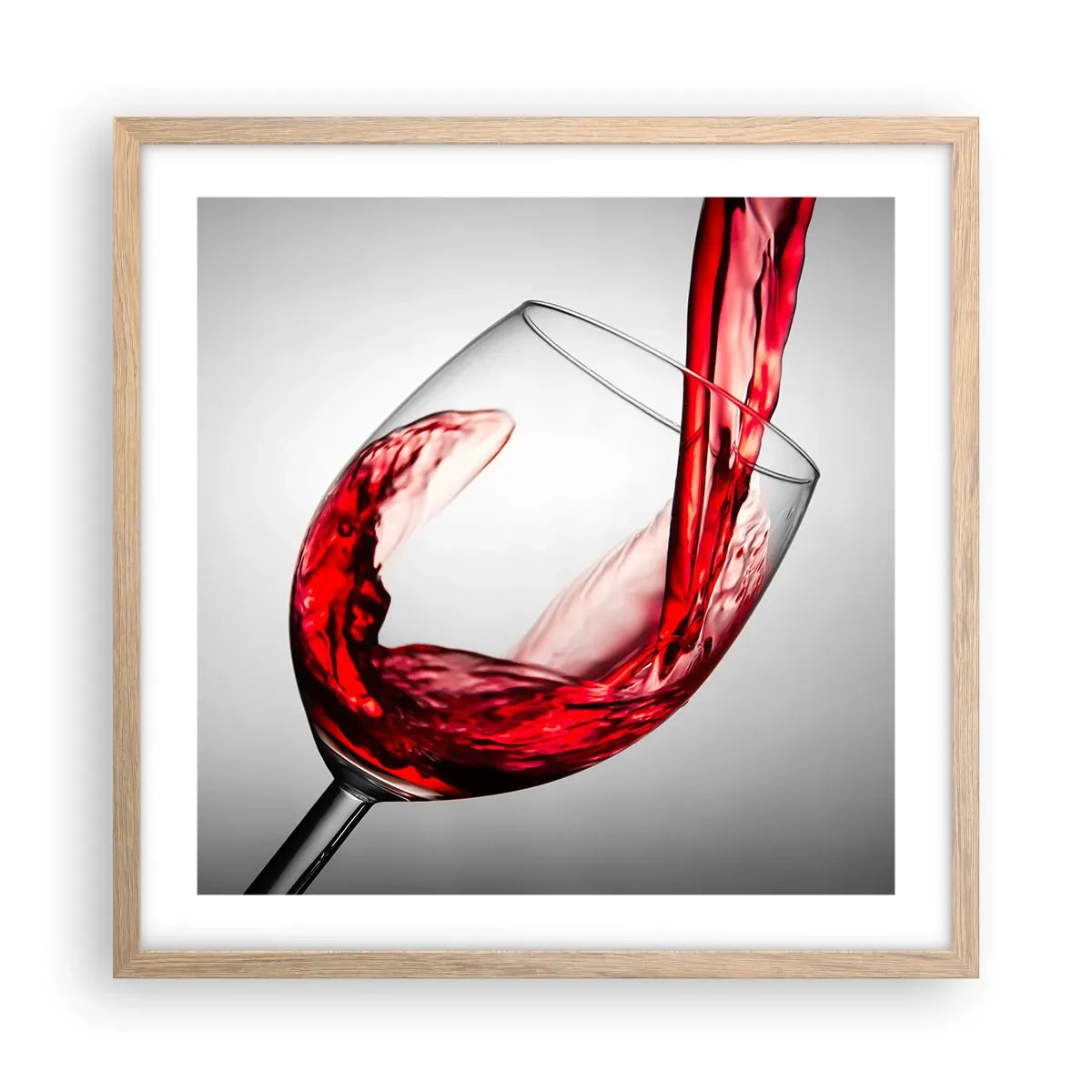 Een poster in een licht eiken lijst - Kleur - beweging - geluid - 50x50 cm