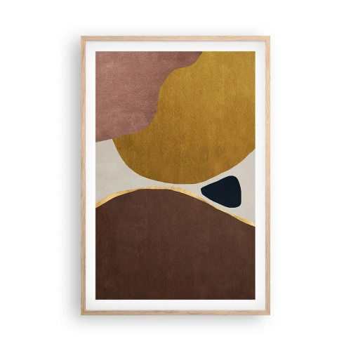 Een poster in een licht eiken lijst - Abstractie – een plek in de ruimte - 61x91 cm