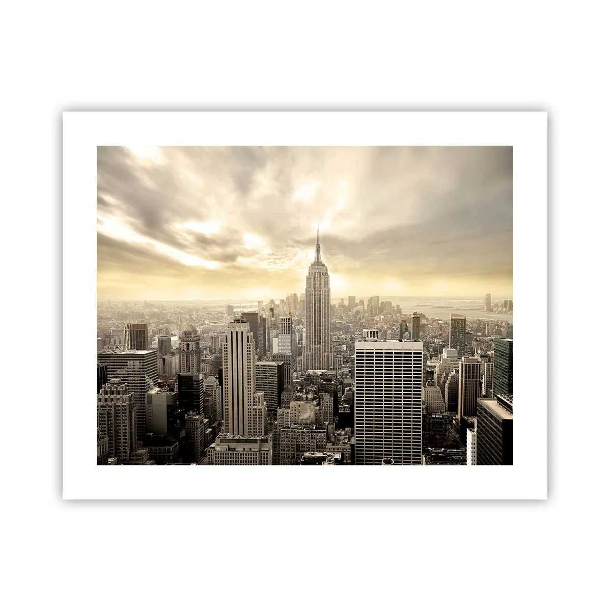 Poster - New York geweven van grijs - 50x40 cm