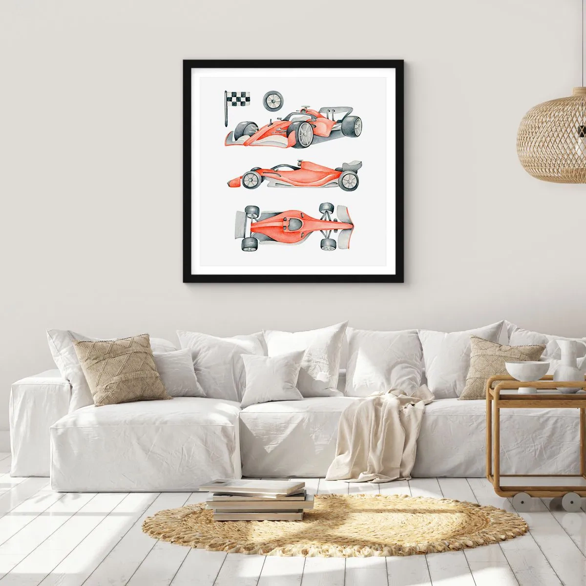 Poster in een zwarte lijst - Jaag je droom na - 30x30 cm