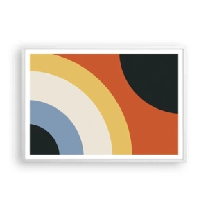 Poster in een witte lijst - Naar mezelf toe - 100x70 cm