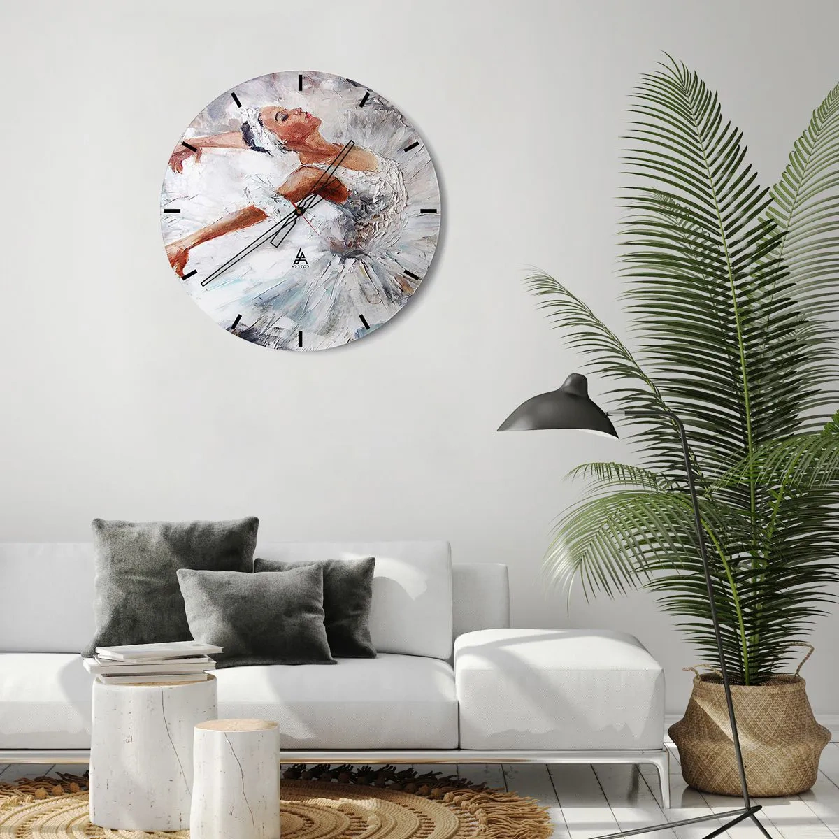 Wandklok - Klok - Delicaat en licht als tule - 40x40 cm