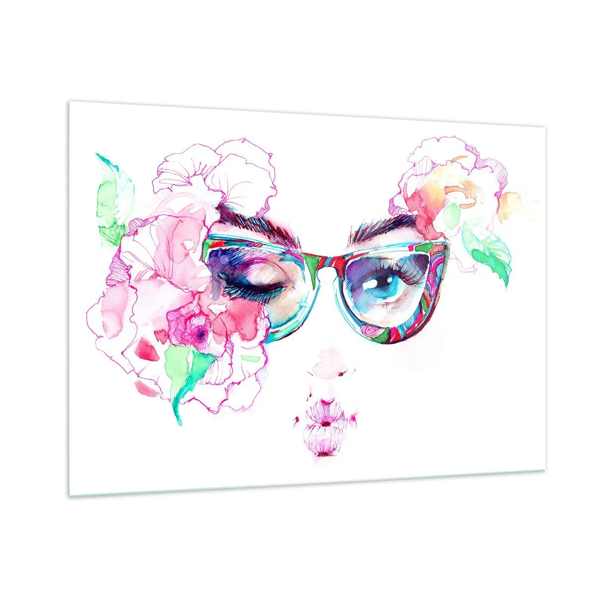 Schilderen op glas - Een verleidelijke belofte - 100x70 cm