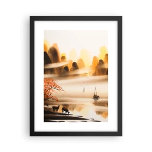 Poster in een zwarte lijst - Verder dan het Verre Oosten - 30x40 cm