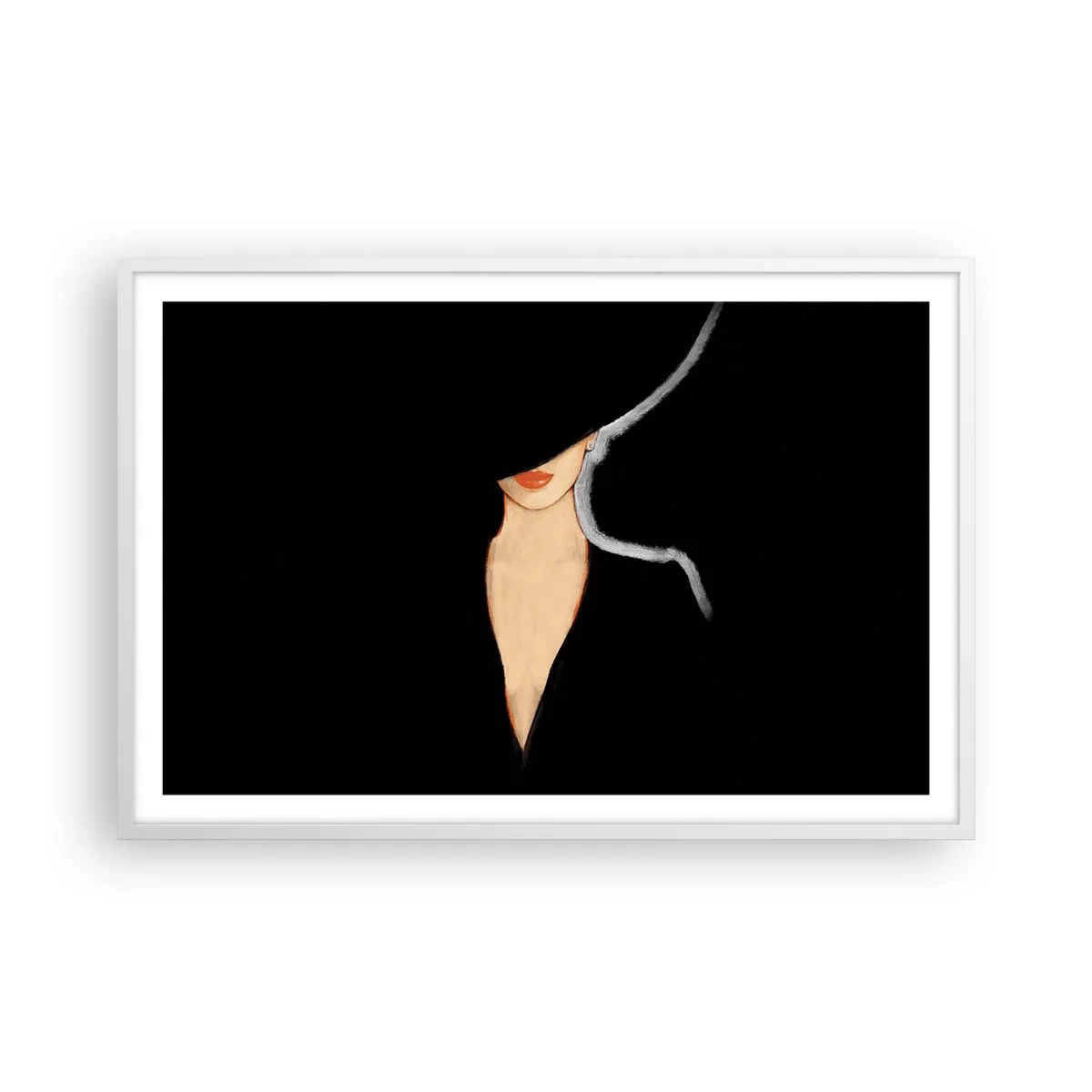 Poster in een witte lijst - Elegantie en stijl - 91x61 cm