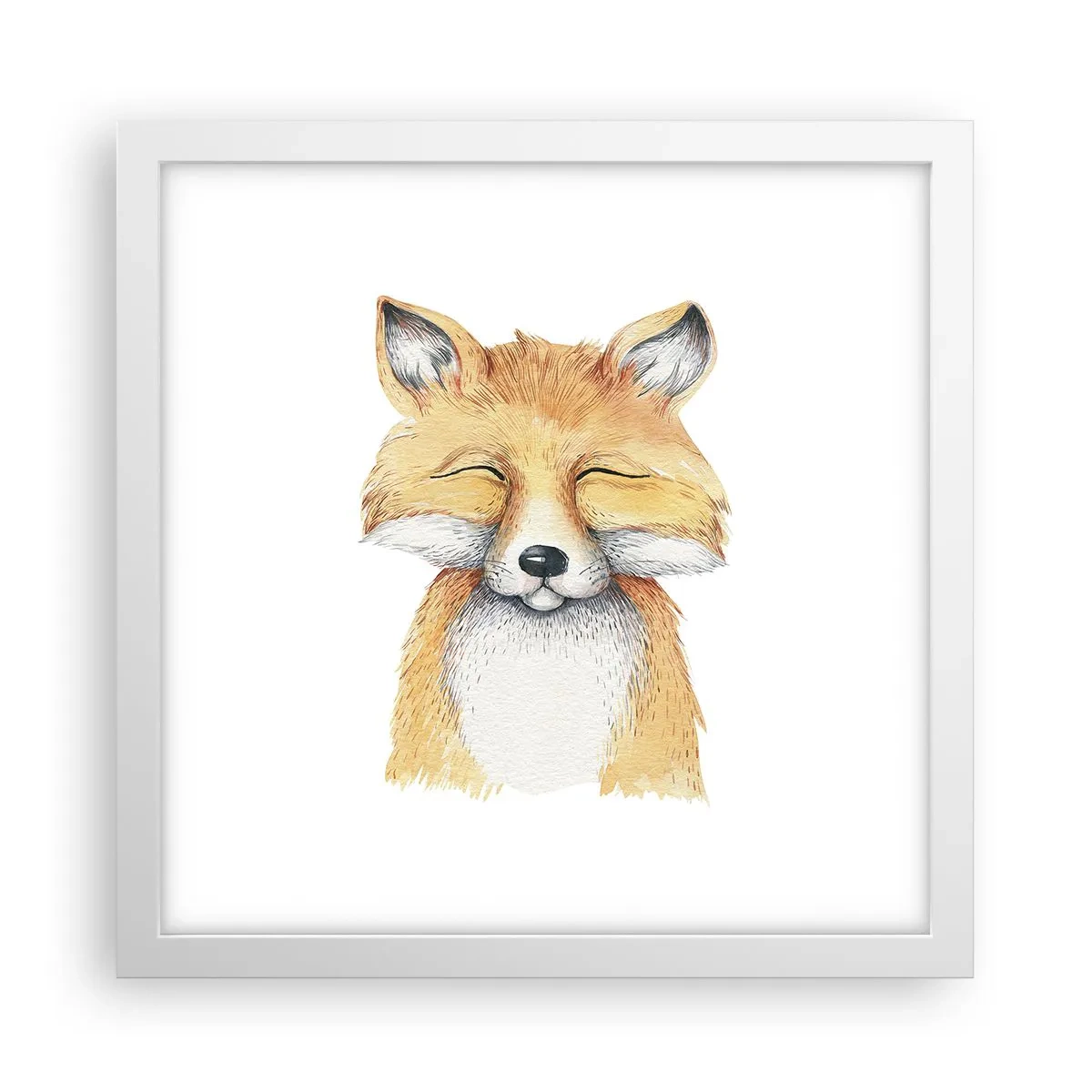 Poster in een witte lijst - Vossenstemmingen - 30x30 cm