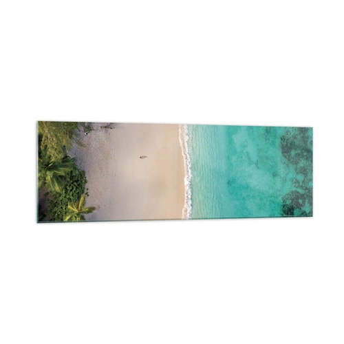 Schilderen op glas - Paradijsstrand - 160x50 cm
