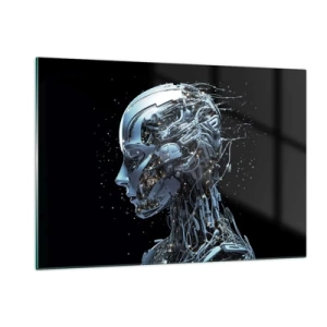 Schilderen op glas - Technologie is een vrouw - 120x80 cm